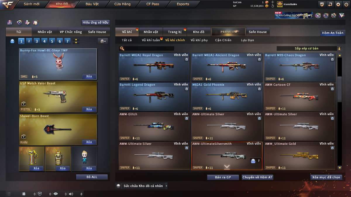 shop acc cf uy tin gia re